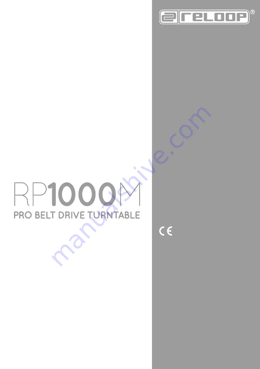 Reloop RP1000M Instruction Manual Download Page 1