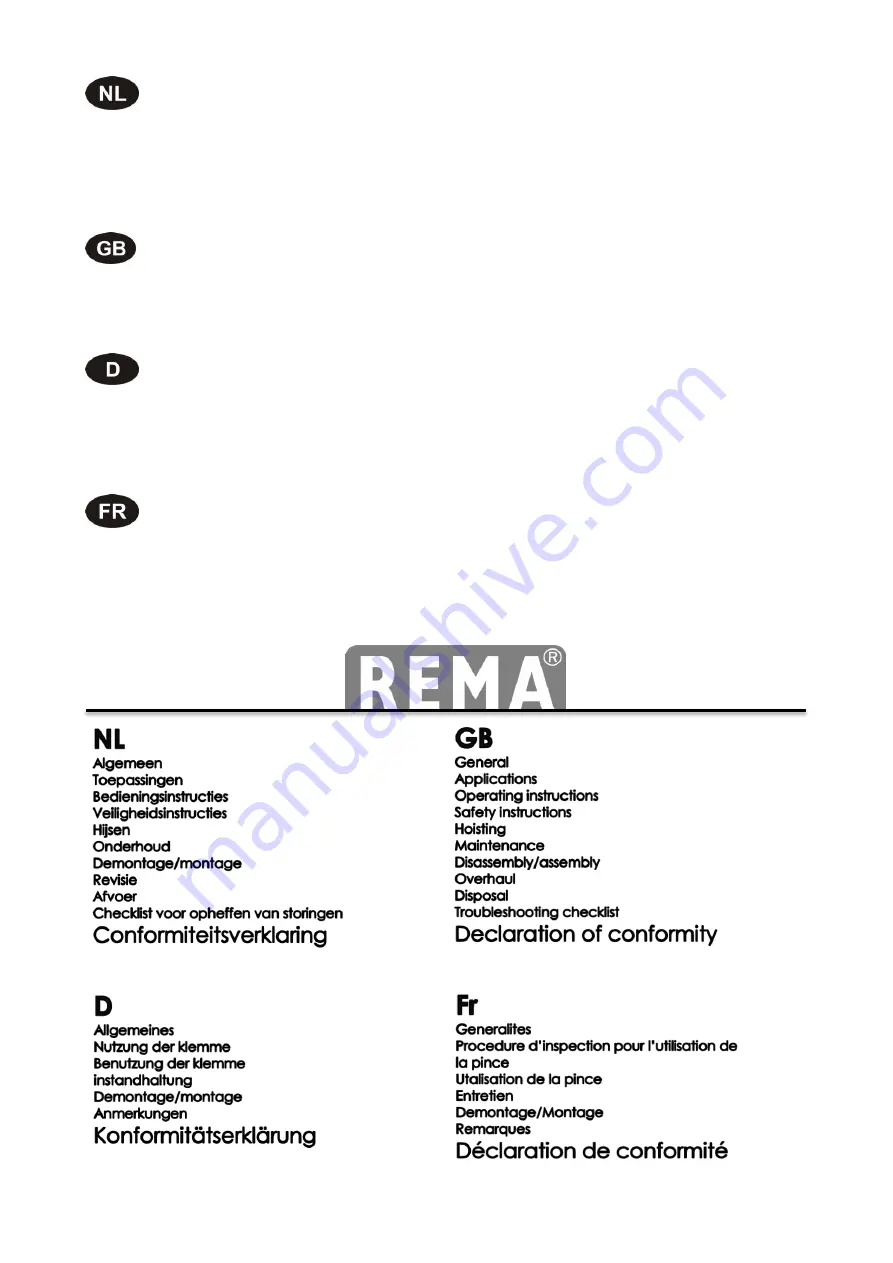 REMA TLM77 CNMA Series Скачать руководство пользователя страница 2