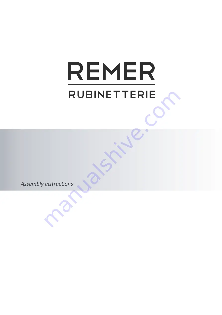 Remer 330 QM20 Assembly Instructions Manual Download Page 1