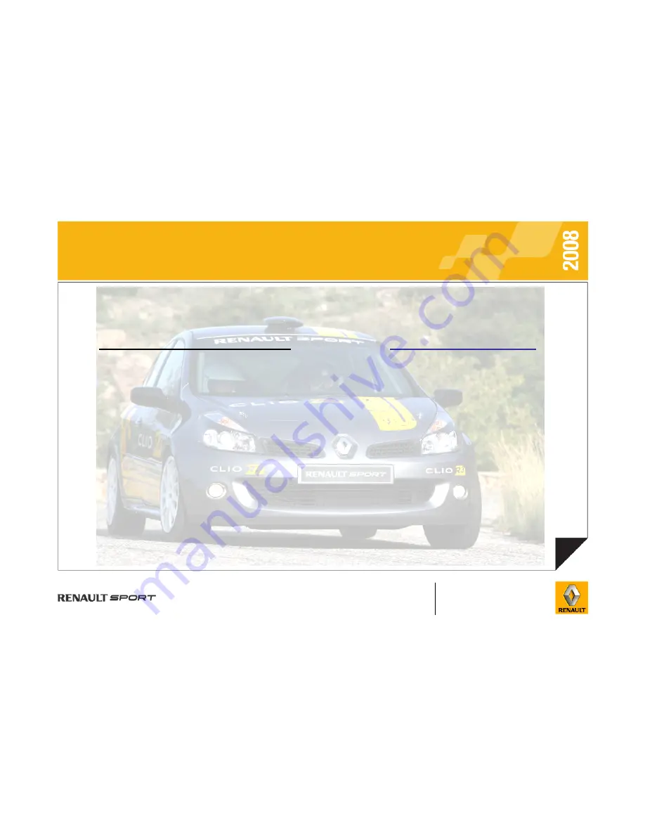 Renault 2008 Clio Sport MAXI Evo 09 Manual Download Page 6