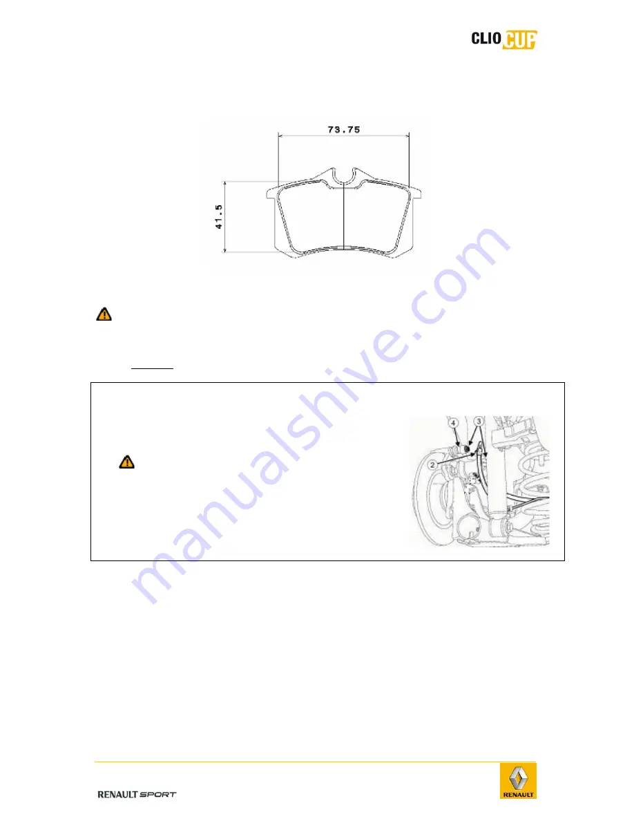 Renault Clio Cup User Manual Download Page 45