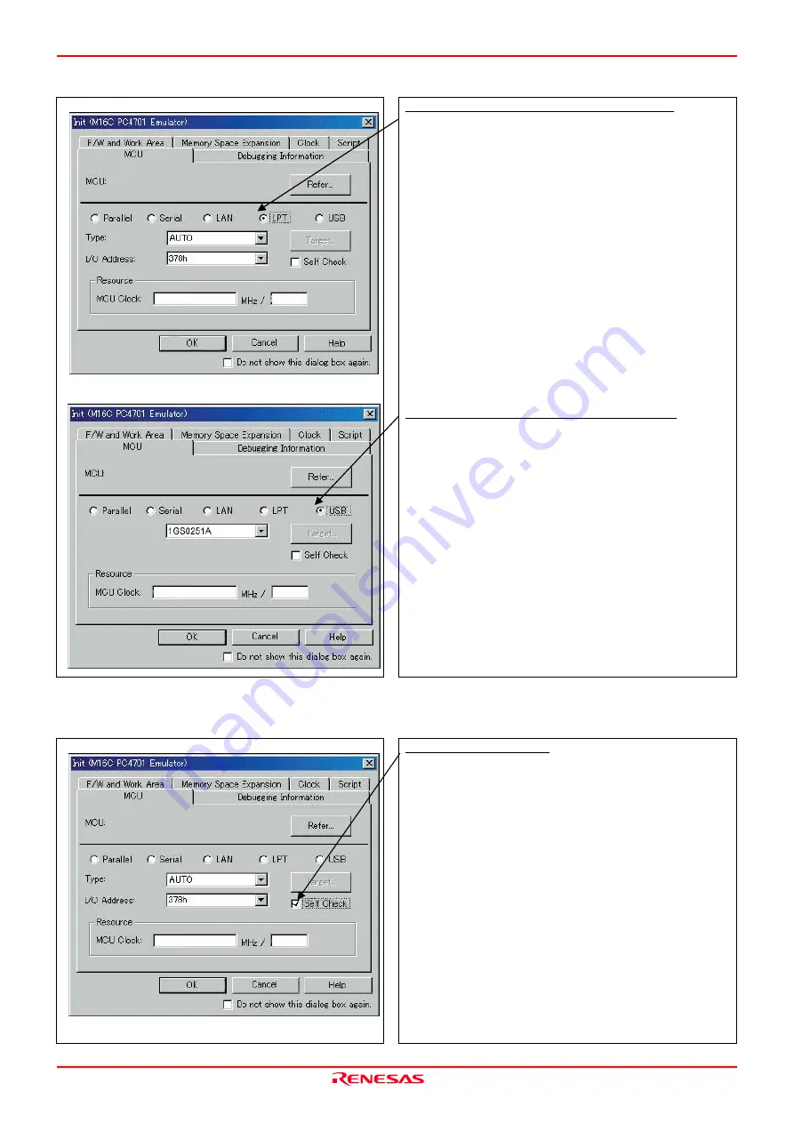 Renesas Emulation Pod M3062PT3-RPD-E User Manual Download Page 54