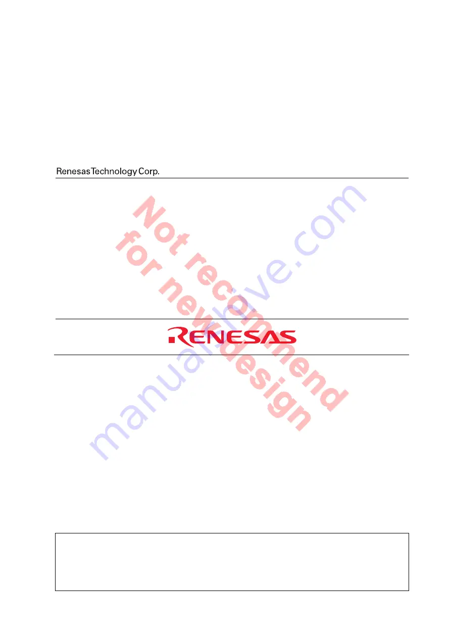 Renesas HSG2005 Specifications Download Page 13