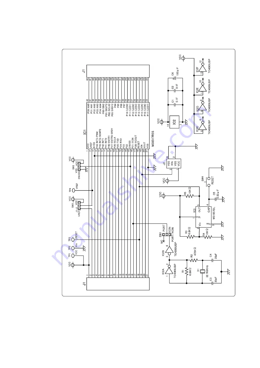 Renesas Temporary Target Board M38517T-ADS User Manual Download Page 12