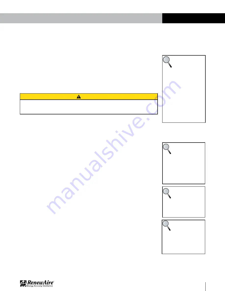 RenewAire HE ERV Series Installation, Operation And Maintenance Manual Download Page 17