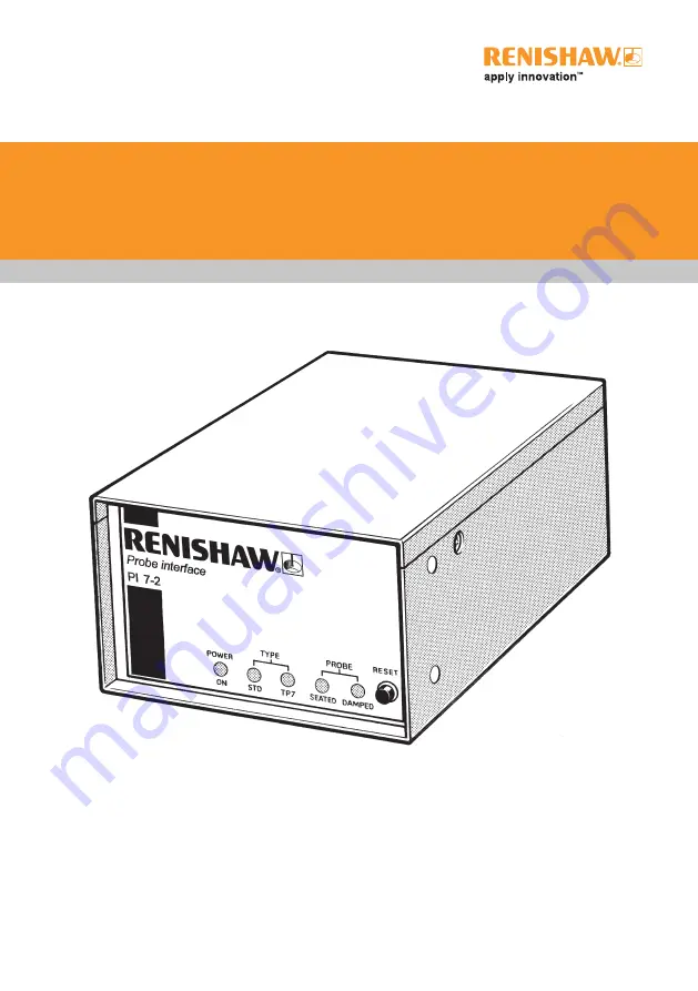 Renishaw PI 7-2 Installation Manual Download Page 1