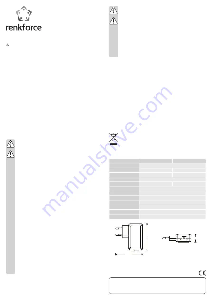 Renkforce 1217845 Operating Instructions Download Page 1