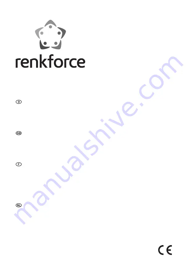 Renkforce 1301272 Operating Instructions Manual Download Page 1