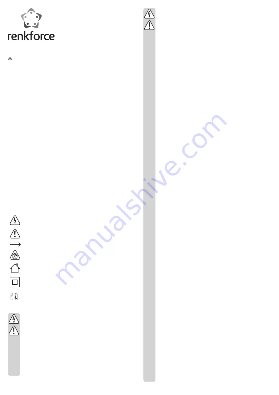 Renkforce 1305413 Operating Instructions Manual Download Page 1