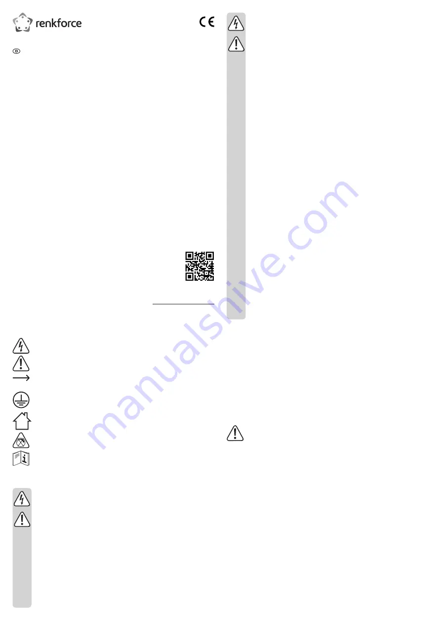 Renkforce 1483920 Operating Instructions Manual Download Page 1