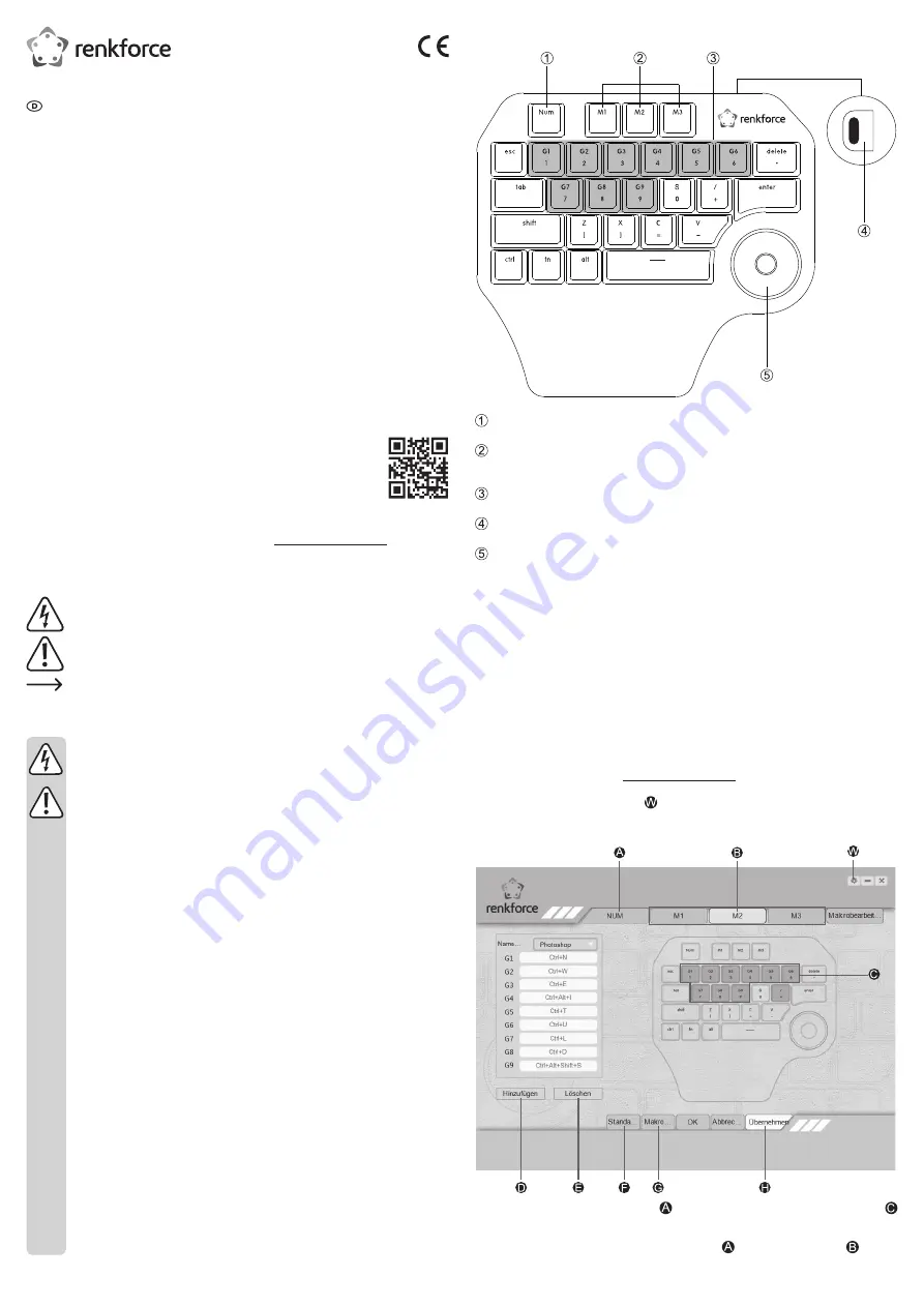 Renkforce 1629368 Operating Instructions Manual Download Page 1