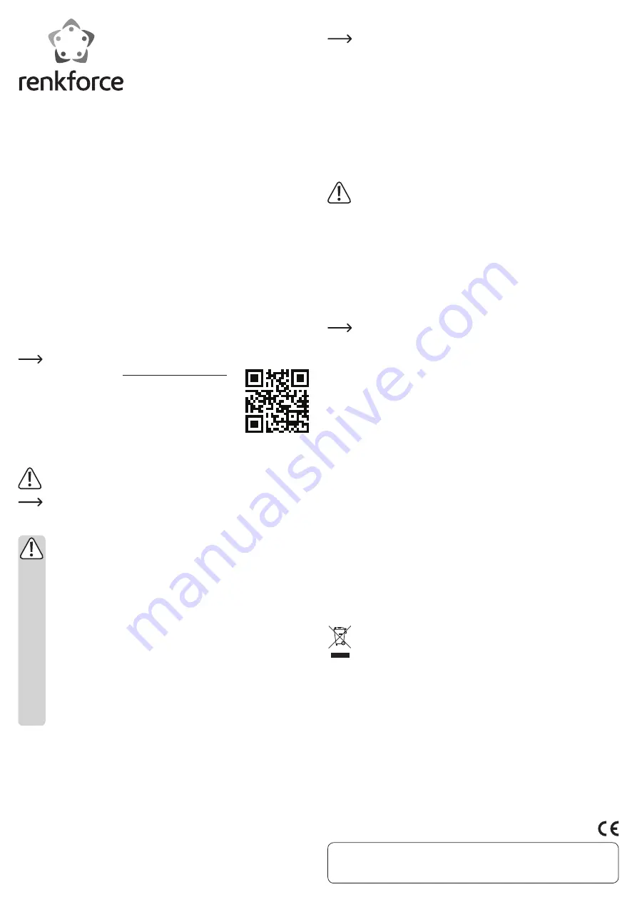 Renkforce CR33e-S Operating Instructions Download Page 1