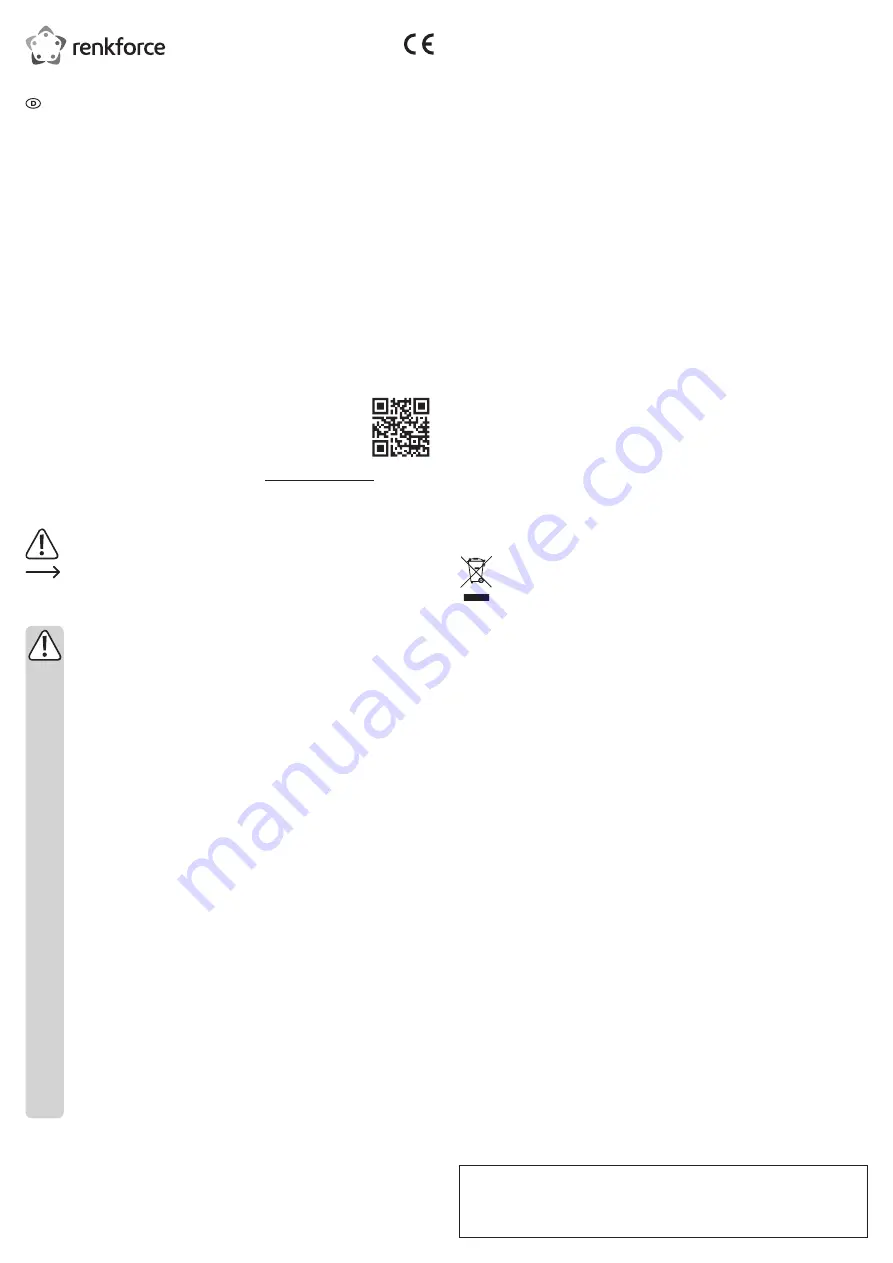 Renkforce RF-4353860 Operating Instructions Download Page 1