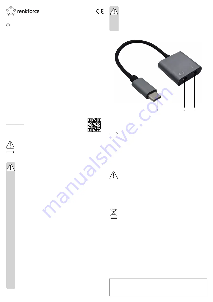 Renkforce RF-4671302 Скачать руководство пользователя страница 3