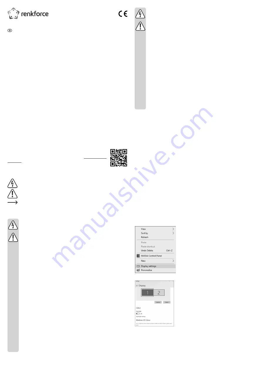 Renkforce RF-4715072 Operating Instructions Manual Download Page 1