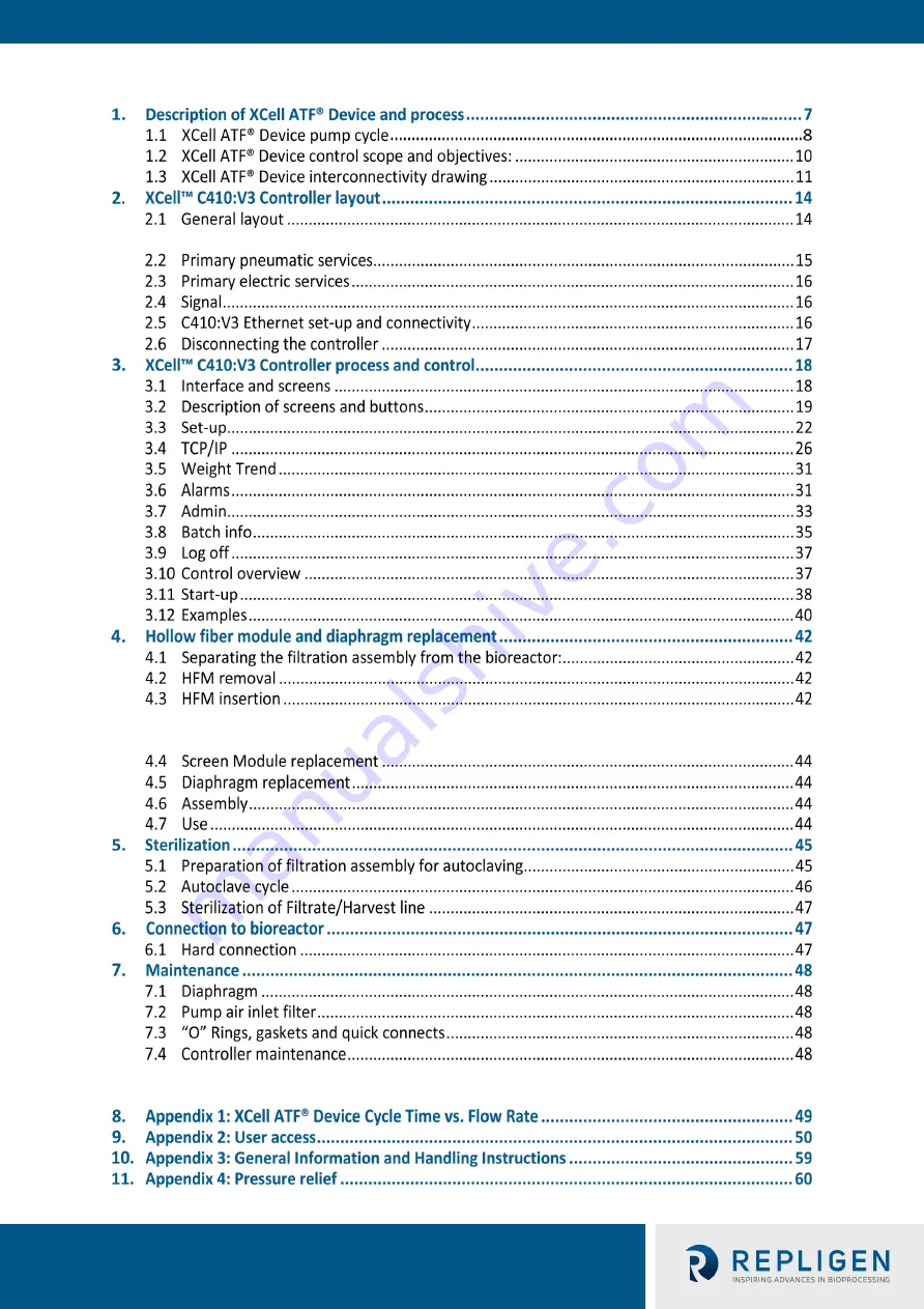 REPLIGEN XCell C410:V3 User Manual Download Page 3