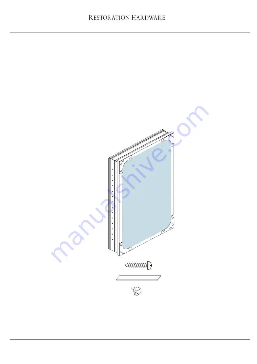 Restoration Hardware INDUSTRIAL RIVET LARGE INSET MEDICINE CABINET Assembly Instructions Download Page 1