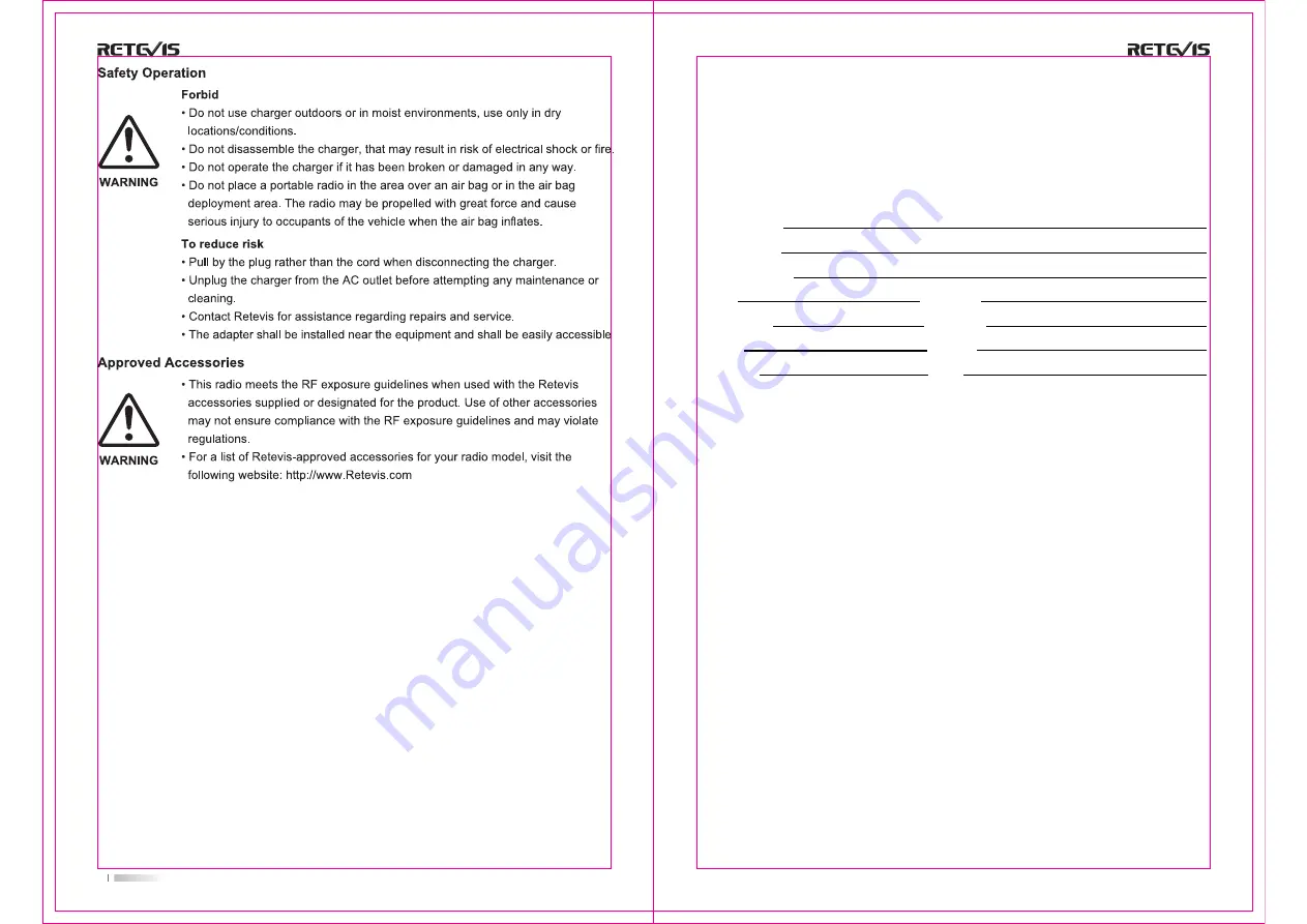 Retevis RB29 User Manual Download Page 9