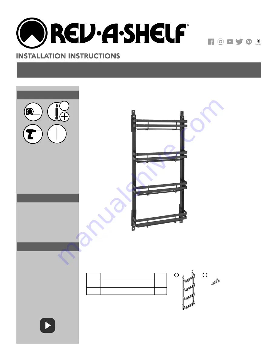 Rev-A-Shelf 5365-08-FOG Скачать руководство пользователя страница 1