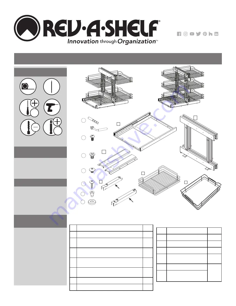 Rev-A-Shelf 53PSP-15SC-FOG Installation Instructions Manual Download Page 11