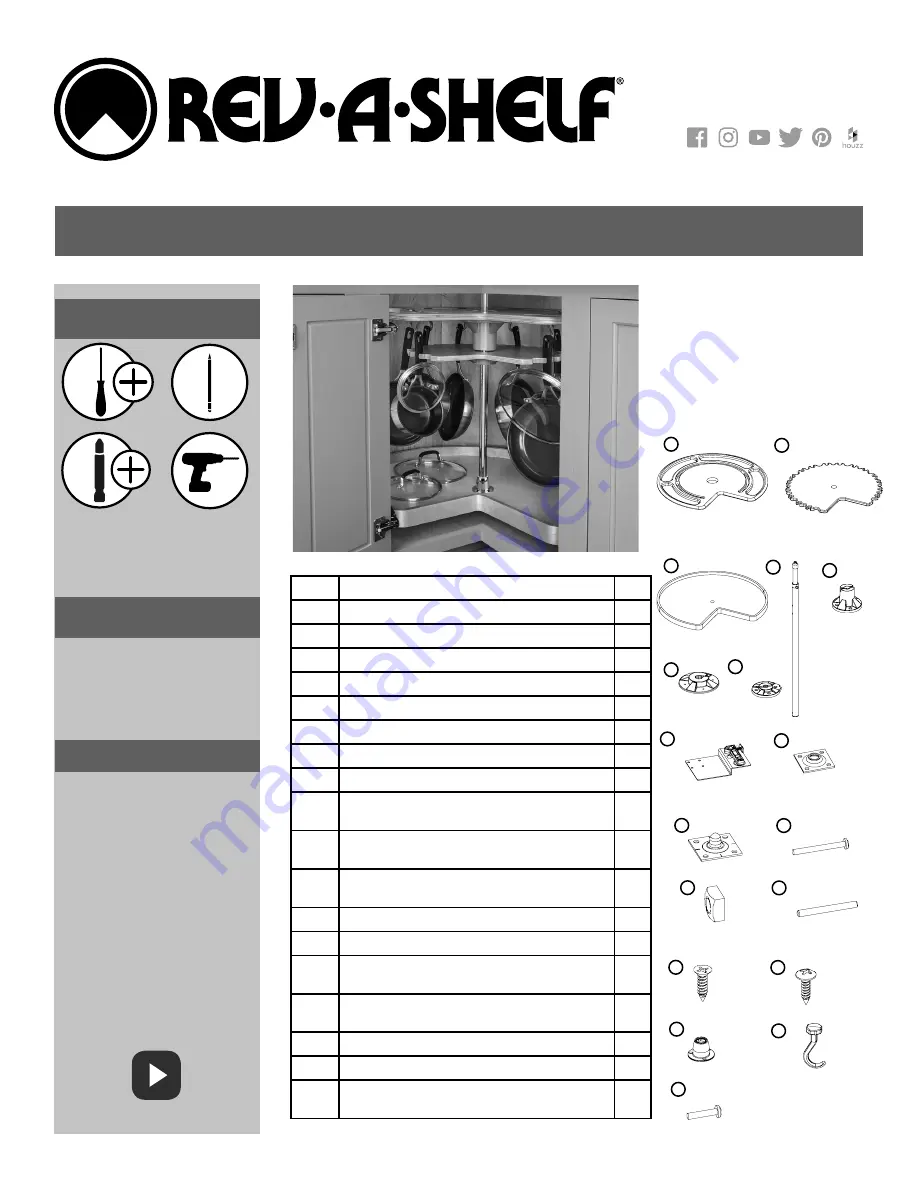 Rev-A-Shelf NOT-SO-LAZY SUSAN Скачать руководство пользователя страница 5