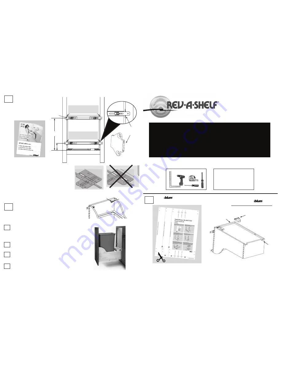 Rev-A-Shelf RS4WCSD Installation Instructions Download Page 1