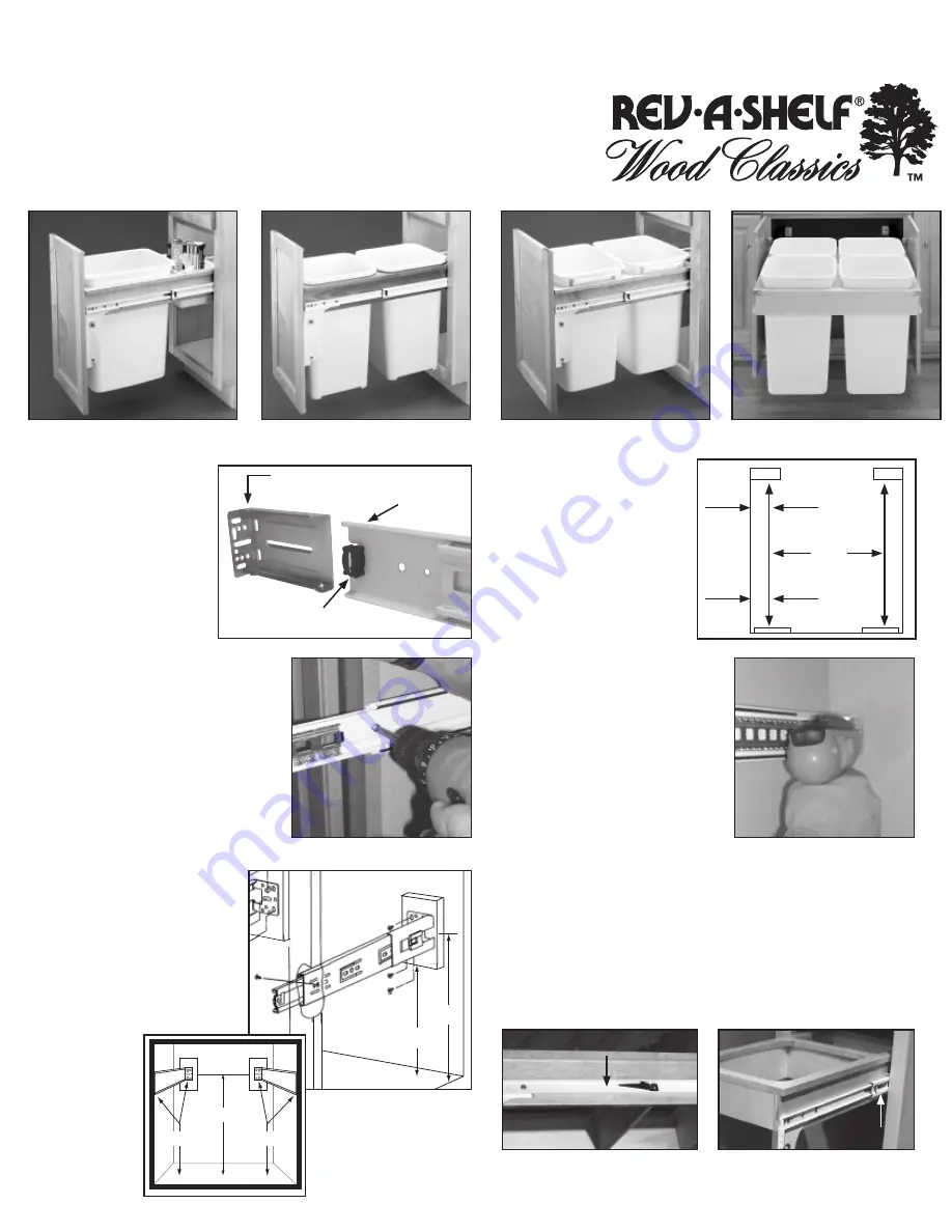 Rev-A-Shelf Wood Classics 4WCTM-12DM1 Installation Instructions Download Page 1