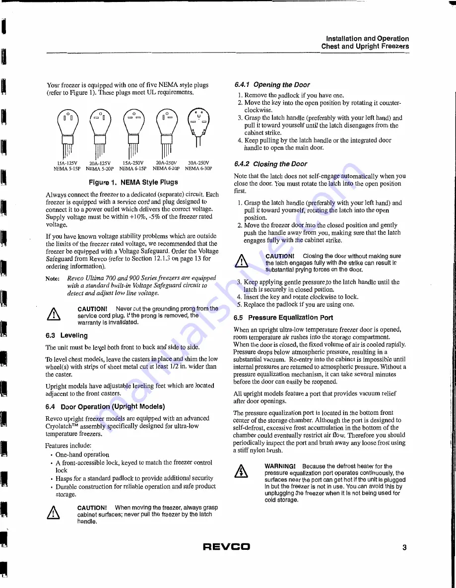 REVCO Elite-5 Installation And Operation Manual Download Page 6