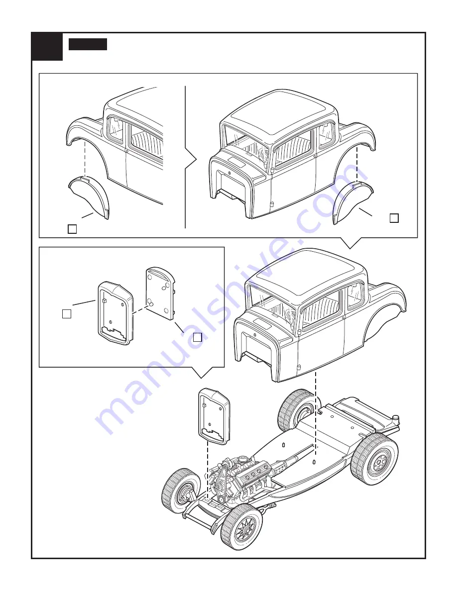 REVELL 1932 Ford 5 Window Coupe 2N'1 Assembly Manual Download Page 14