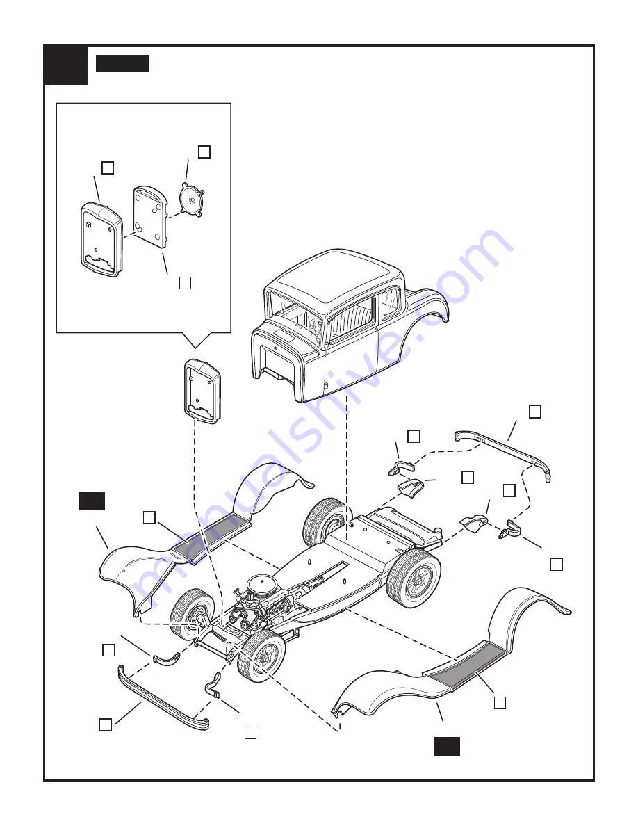 REVELL 1932 Ford 5 Window Coupe 2N'1 Assembly Manual Download Page 15