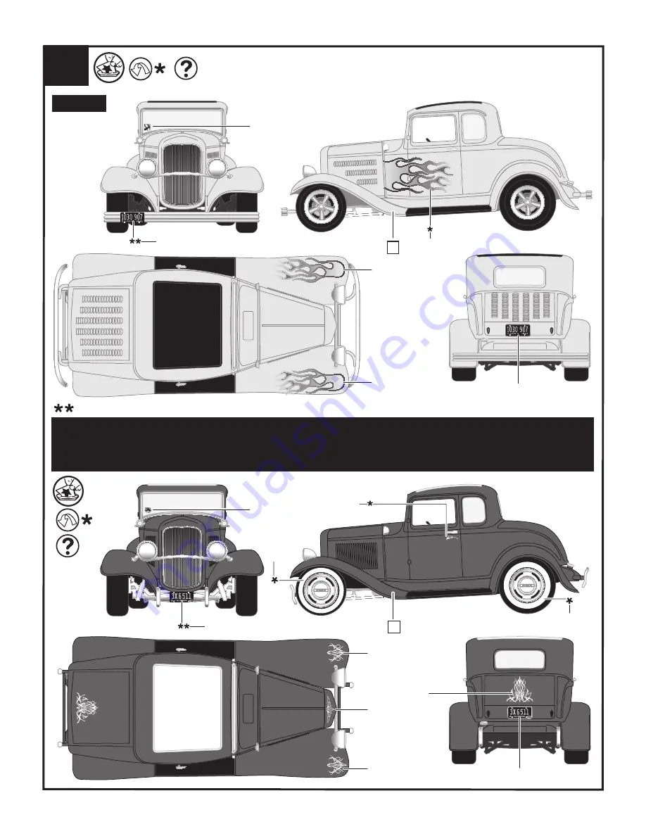 REVELL 1932 Ford 5 Window Coupe 2N'1 Assembly Manual Download Page 19