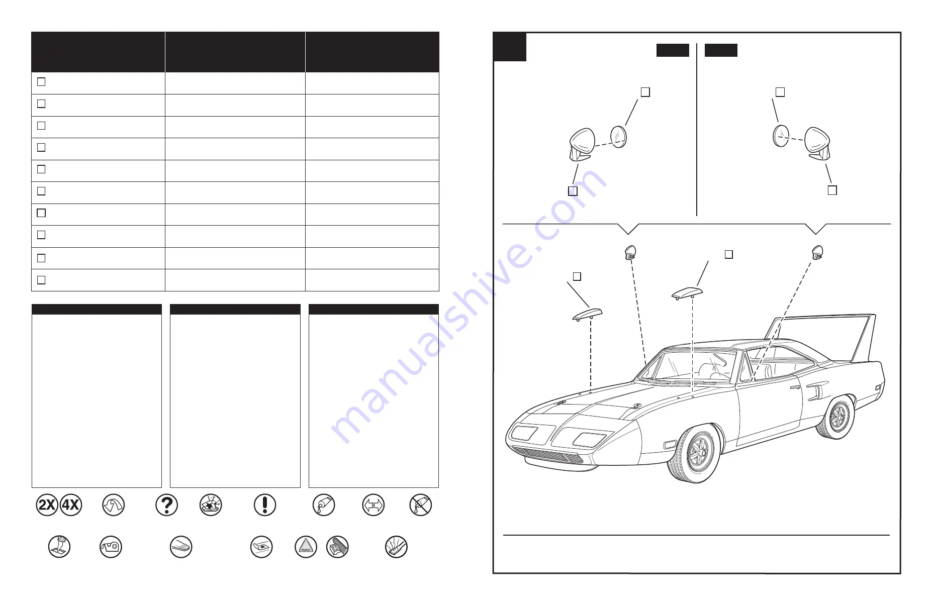 REVELL 1970 PLYMOUTH SUPERBIRD Manual Download Page 2