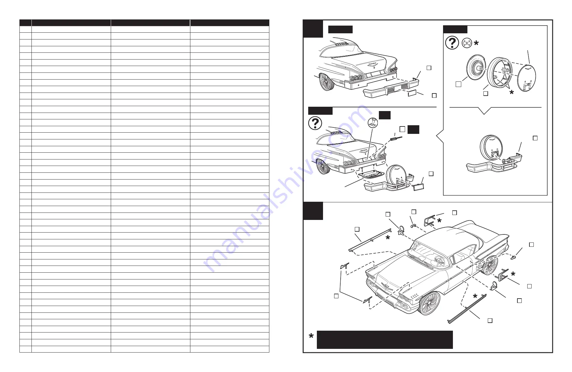 REVELL 58 CHEVY IMPALA 2 'N 1 Manual Download Page 4