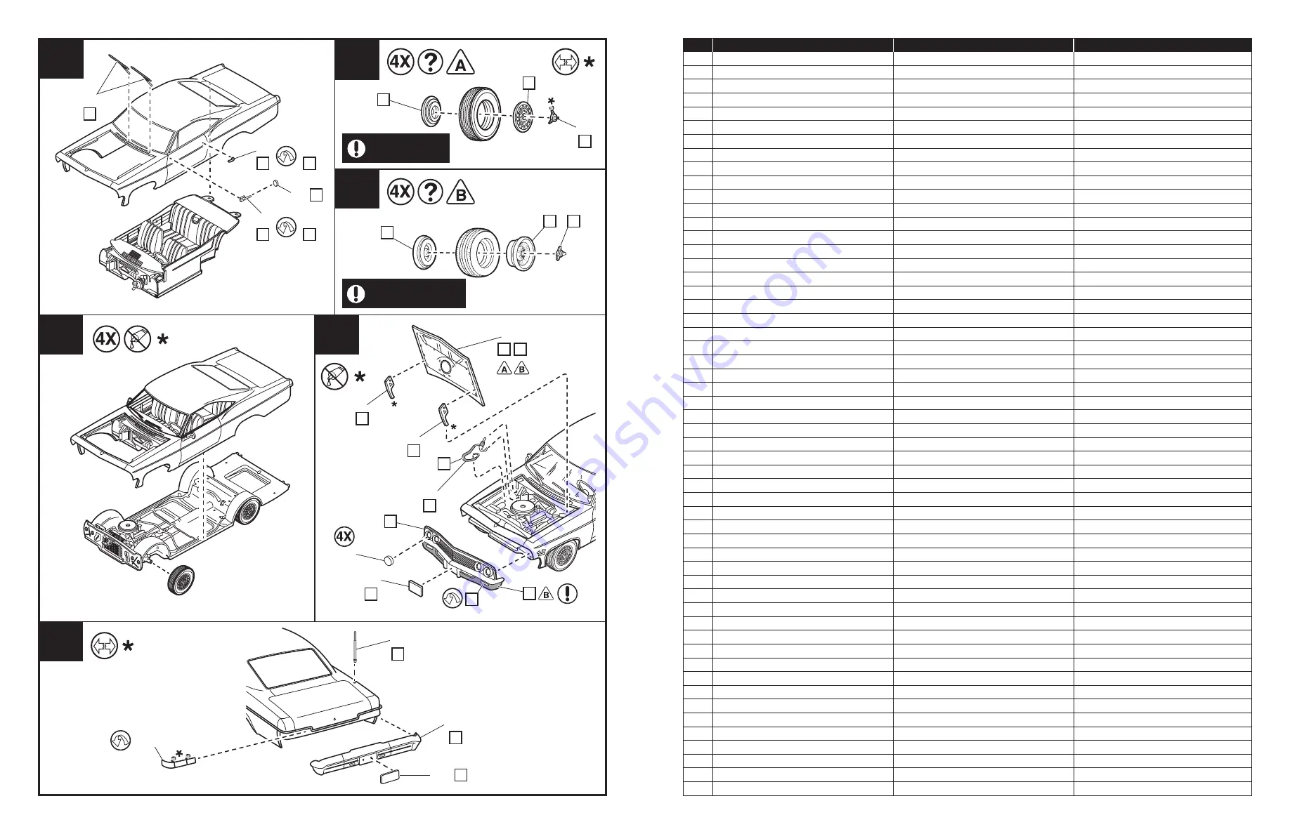 REVELL ’66 CHEVY IMPALA SS 396 2’N1 Manual Download Page 3