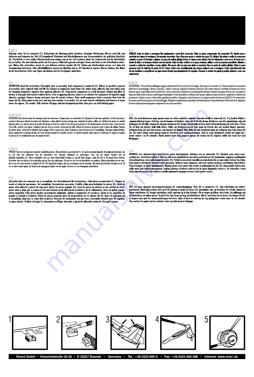 REVELL 67191 Manual Download Page 4