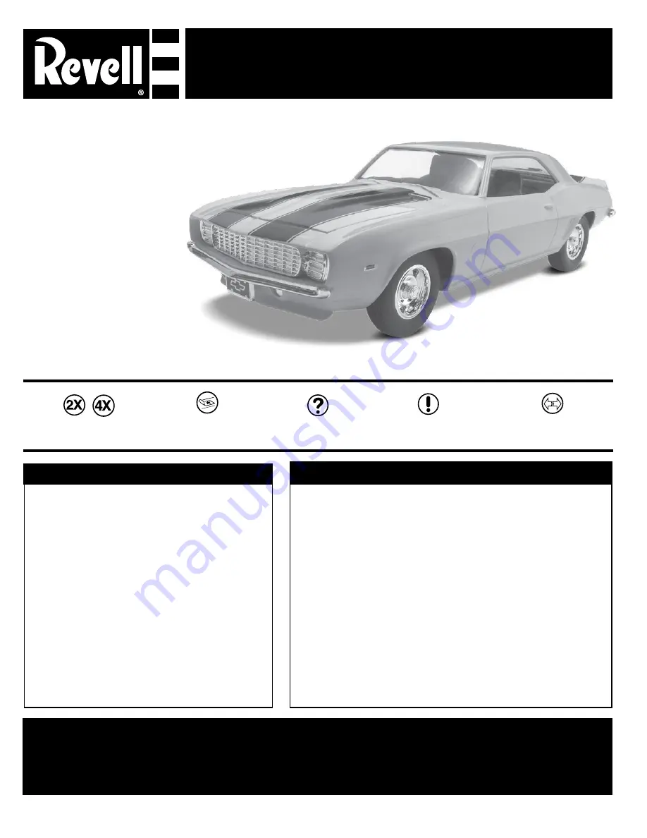 REVELL '69 Camaro Z/28 SS Скачать руководство пользователя страница 1