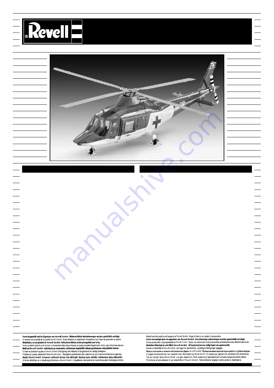 REVELL A-109 K2 Rega Assembly Manual Download Page 1