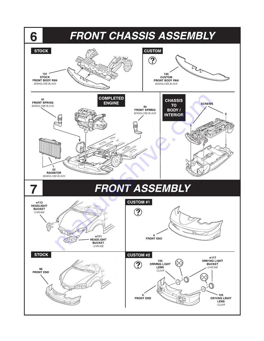 REVELL Acura RSX Type S Assembly Manual Download Page 5