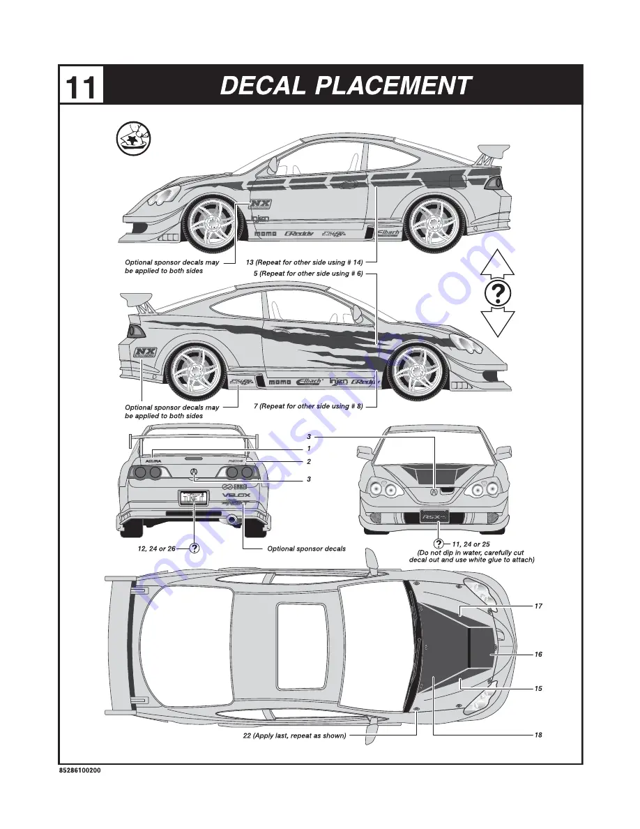 REVELL Acura RSX Type S Скачать руководство пользователя страница 8