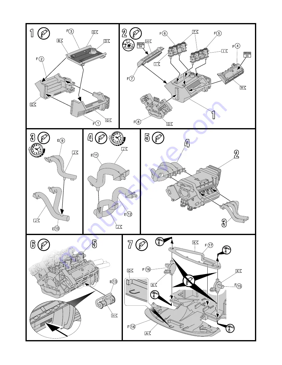 REVELL Audi A4 DTM 2011 Assembly Manual Download Page 6