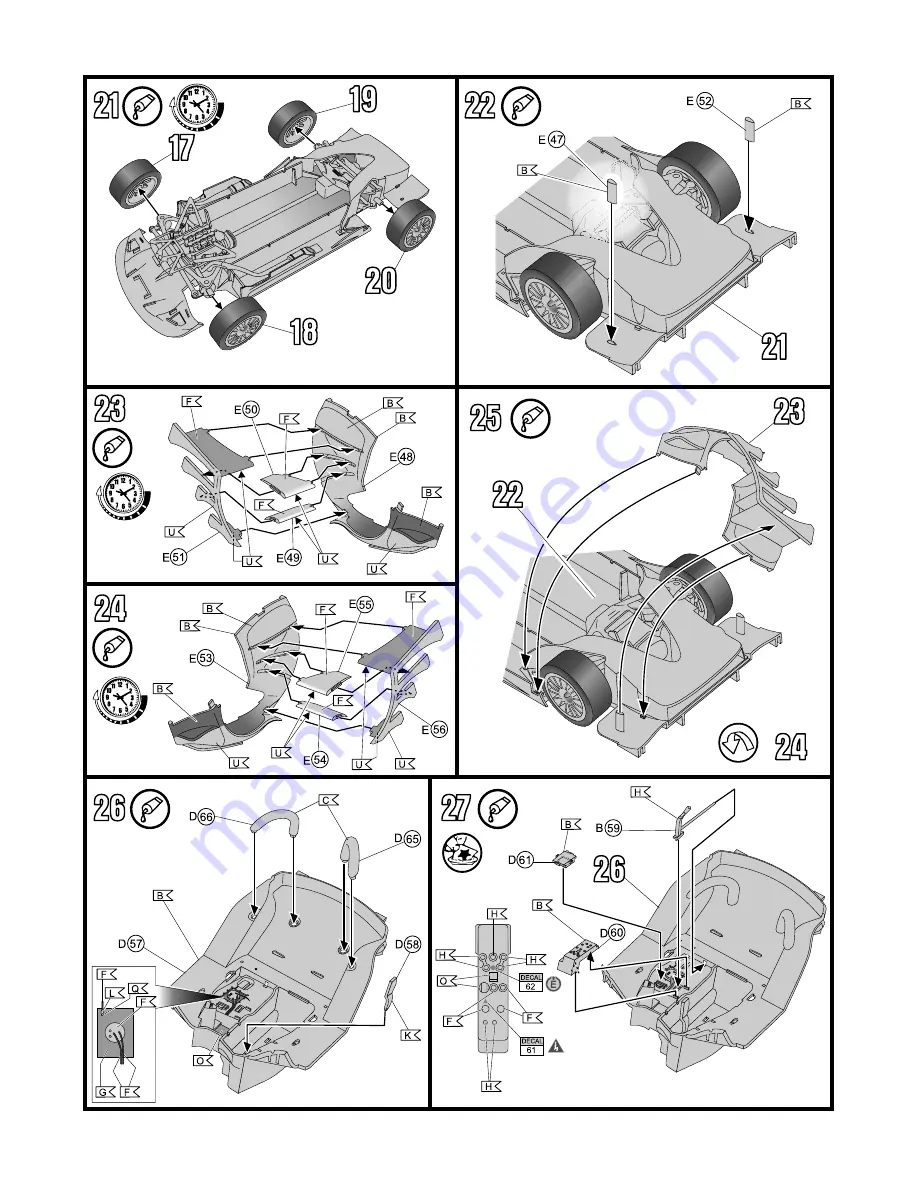 REVELL Audi A4 DTM 2011 Assembly Manual Download Page 9