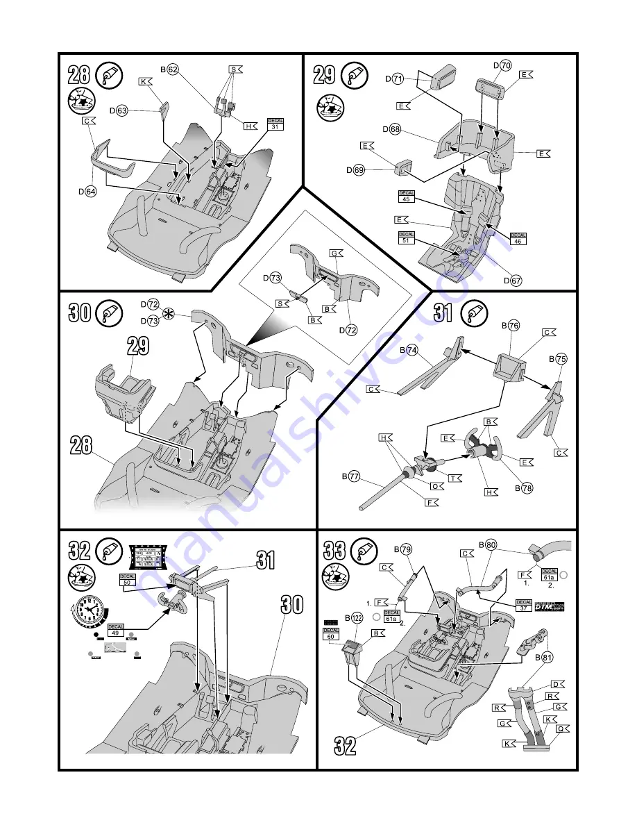 REVELL Audi A4 DTM 2011 Assembly Manual Download Page 10