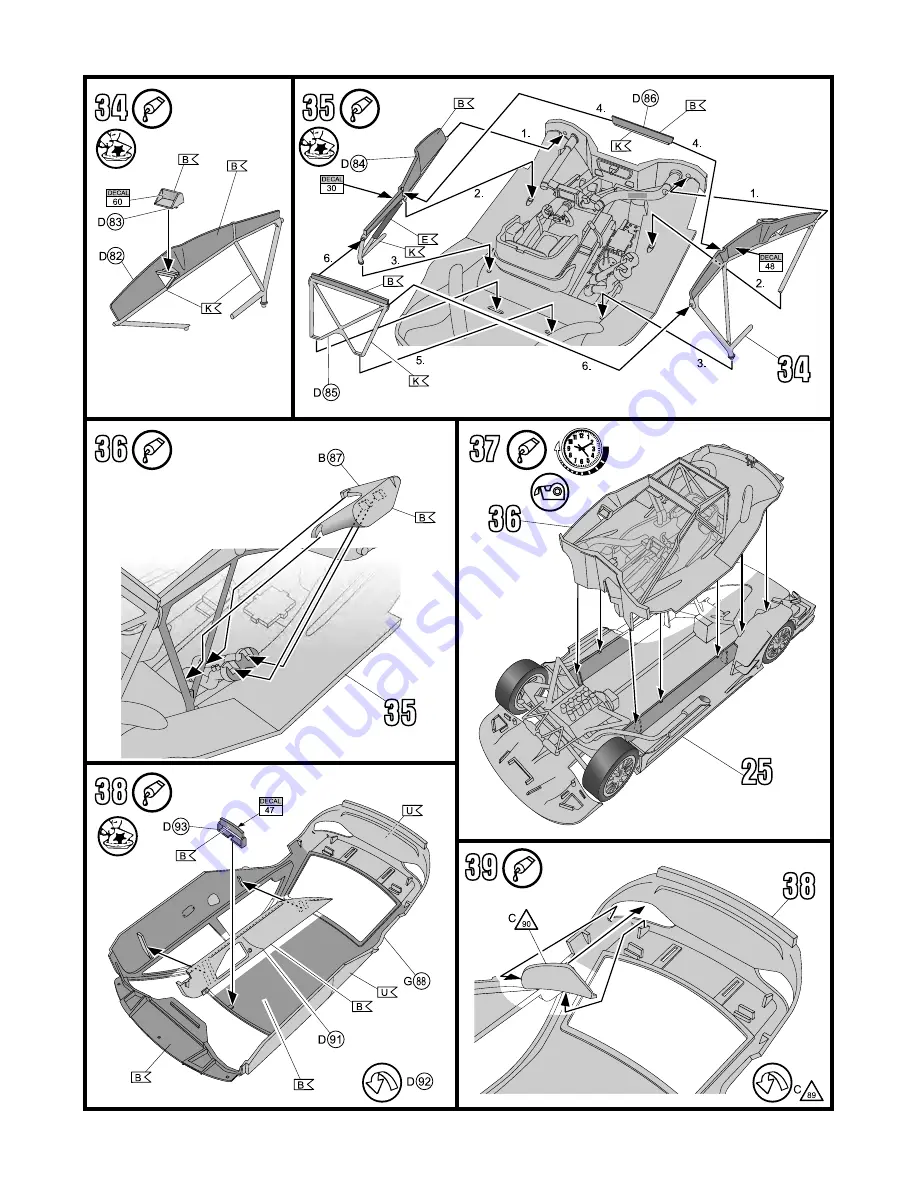 REVELL Audi A4 DTM 2011 Assembly Manual Download Page 11