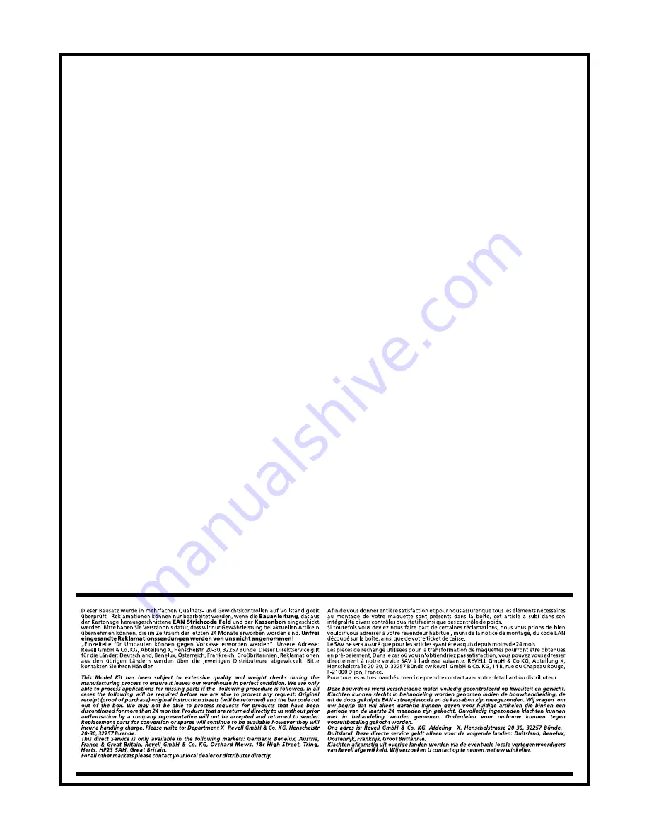 REVELL Audi A4 DTM 2011 Assembly Manual Download Page 16