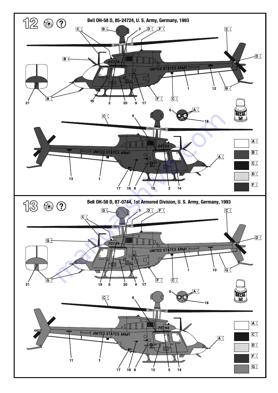 REVELL Bell OH-58D Kiowa Assembly Manual Download Page 8