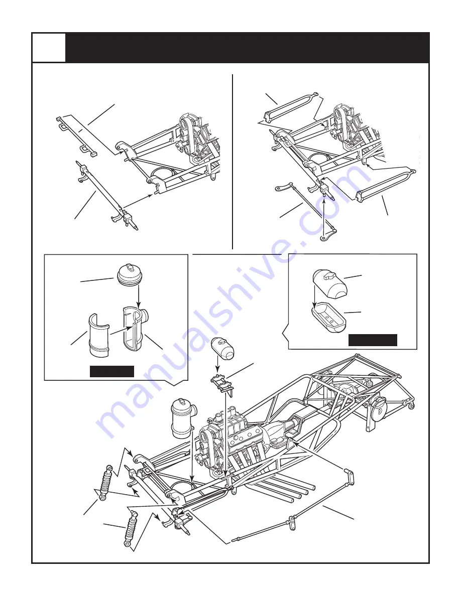 REVELL Chi-Town Hustler '69 DODGE CHARGER NHRA FUNNY CAR Assembly Instructions Manual Download Page 4