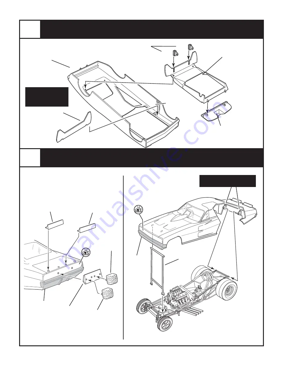 REVELL Chi-Town Hustler '69 DODGE CHARGER NHRA FUNNY CAR Assembly Instructions Manual Download Page 7