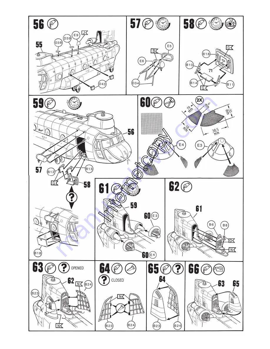 REVELL Chinook HC Mk.1 Assembly Manual Download Page 11