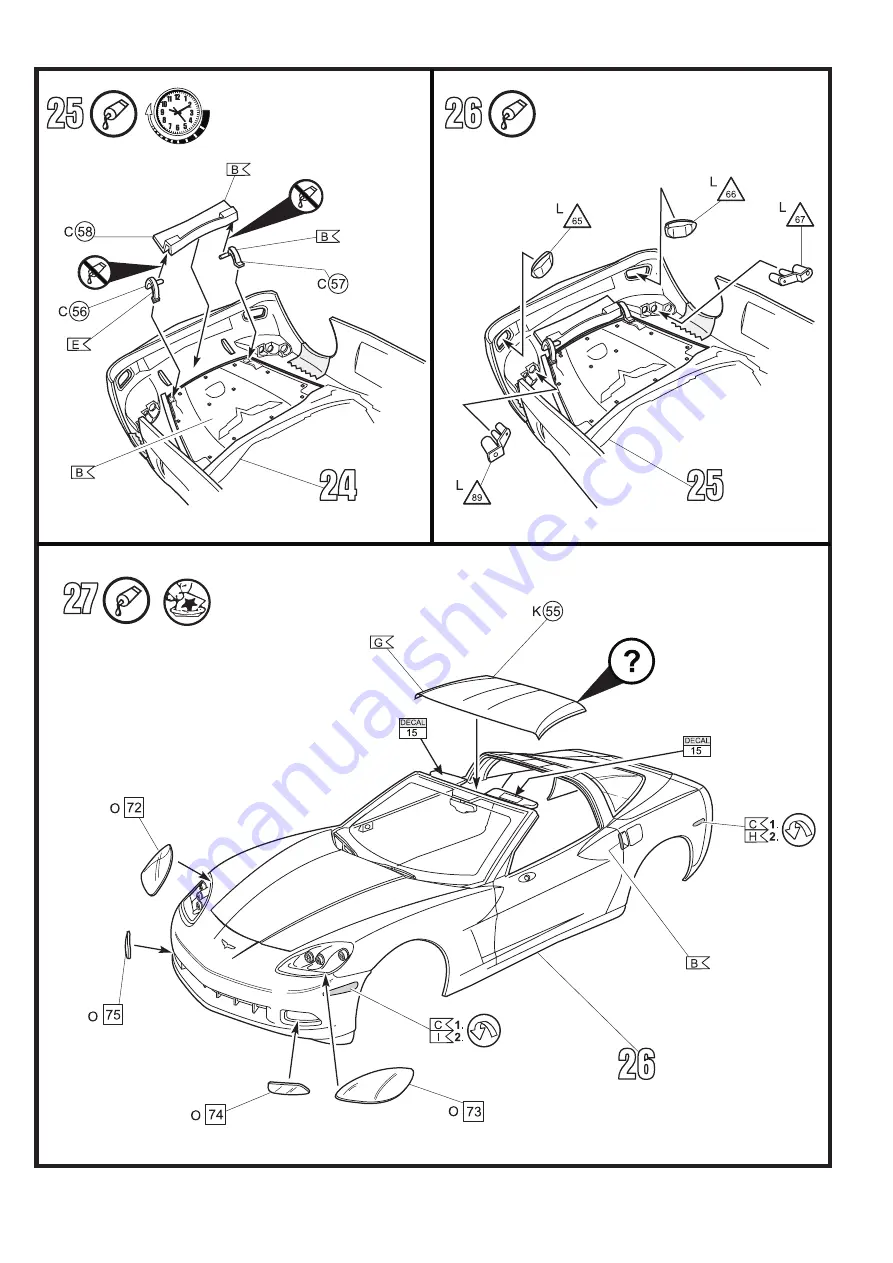 REVELL Corvette C6 Convertible Скачать руководство пользователя страница 13