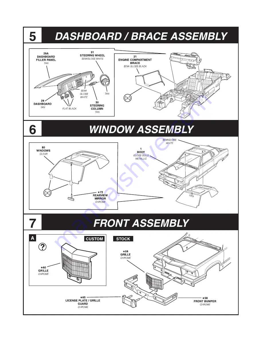 REVELL CUSTOM CADILLAC LOWRIDER Assembly Manual Download Page 4